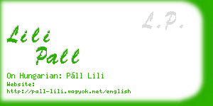 lili pall business card